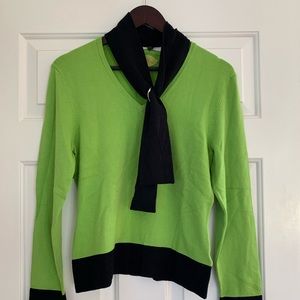 Rarely Worn Lime Green and Black Sweater